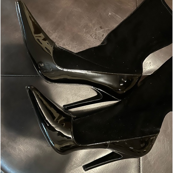 Balenciaga Knife Boot Black patent leather/velvet - Picture 5 of 6